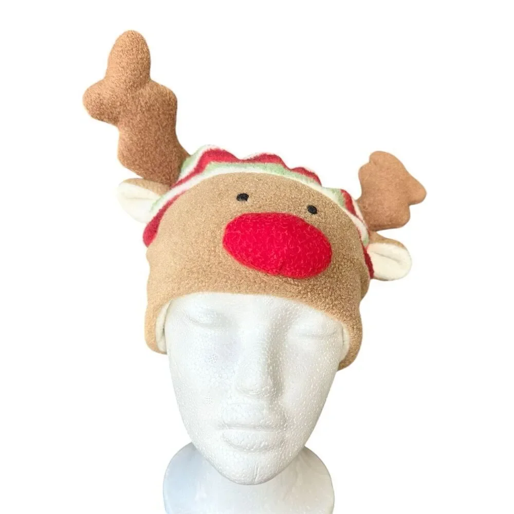 Toddler Fleece Reindeer Beanie Hat, OS